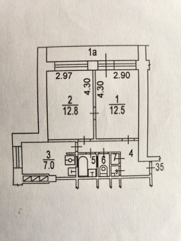 2-комн., 41 м², 9/9 этаж