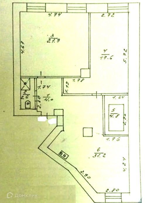 2-комн., 82 м², 2/4 этаж