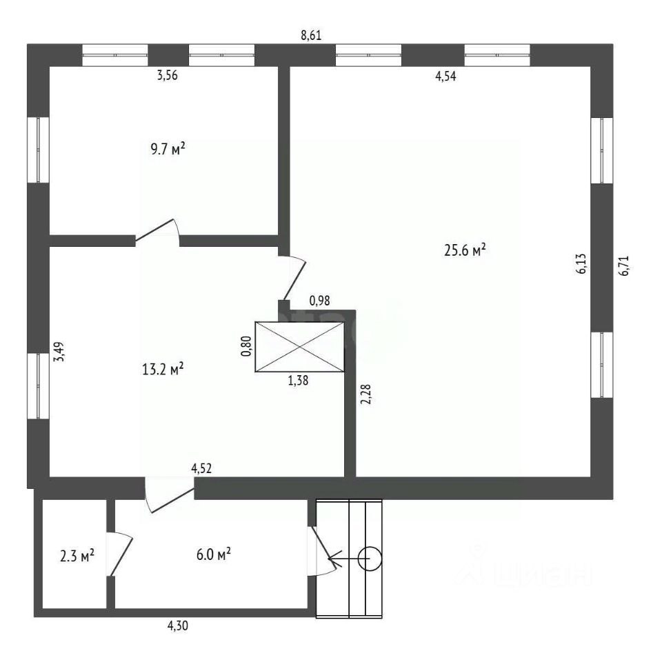 1-этажный дом, 48.5 м², 6 соток