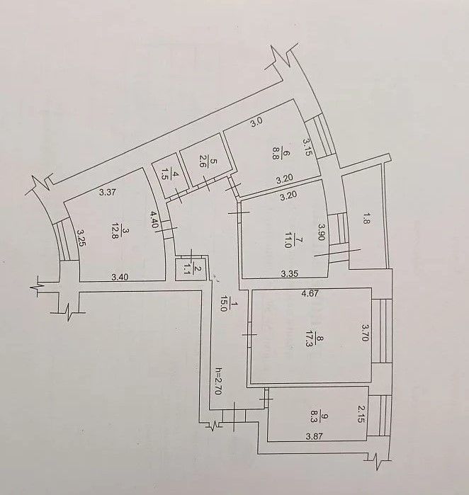4-комн., Квартира, 78.34 м², 2/9 этаж