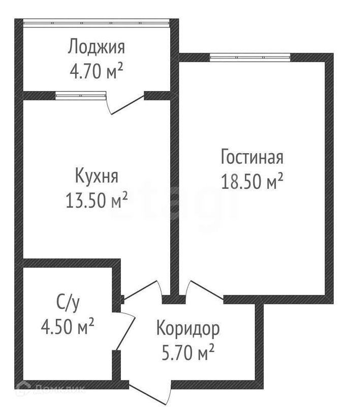 1-комн., 41.7 м², 6/16 этаж