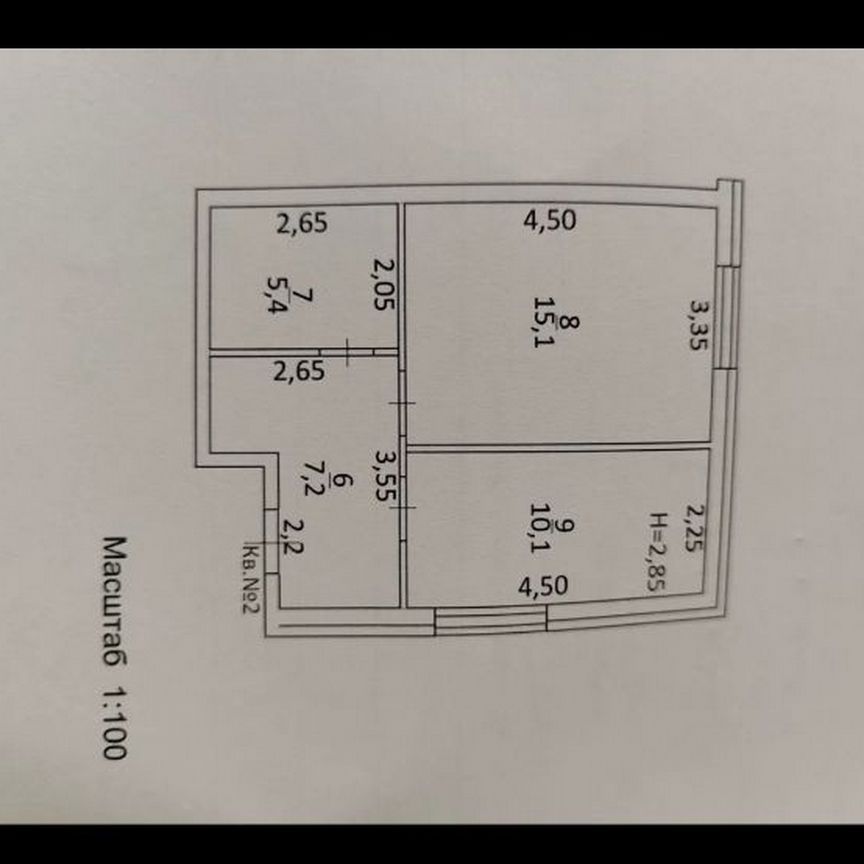 1-комн., 37.8 м², 1/1 этаж
