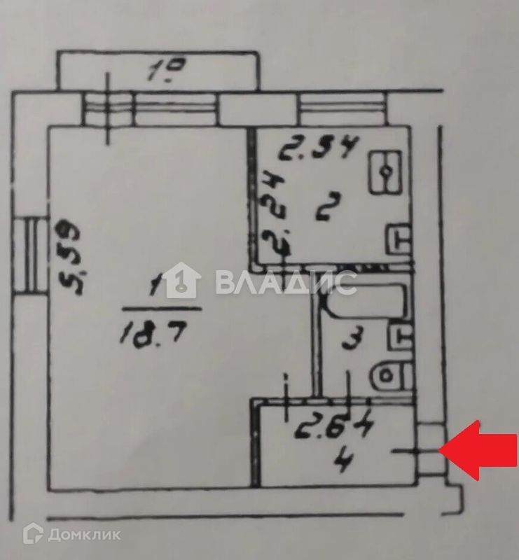 1-комн., 31 м², 4/5 этаж