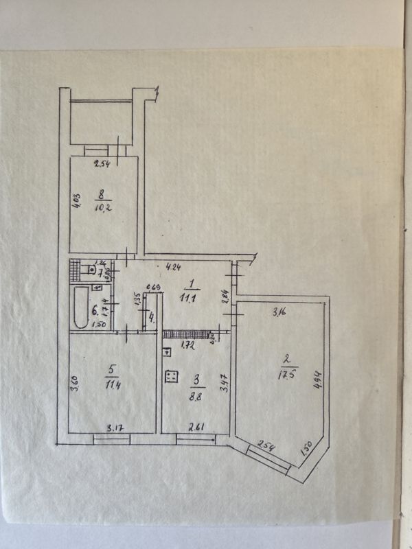 3-комн., 63.4 м², 4/5 этаж