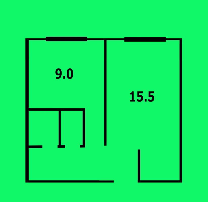 1-комн., 30.9 м², 2/5 этаж