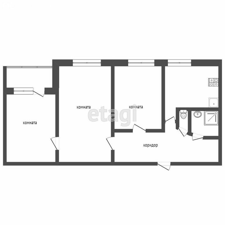 3-комн., 50 м², 2/9 этаж