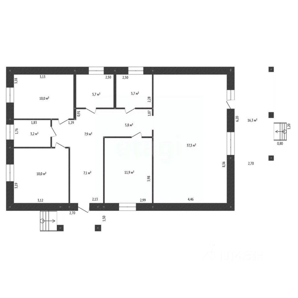 Дом, 124 м², 7 соток