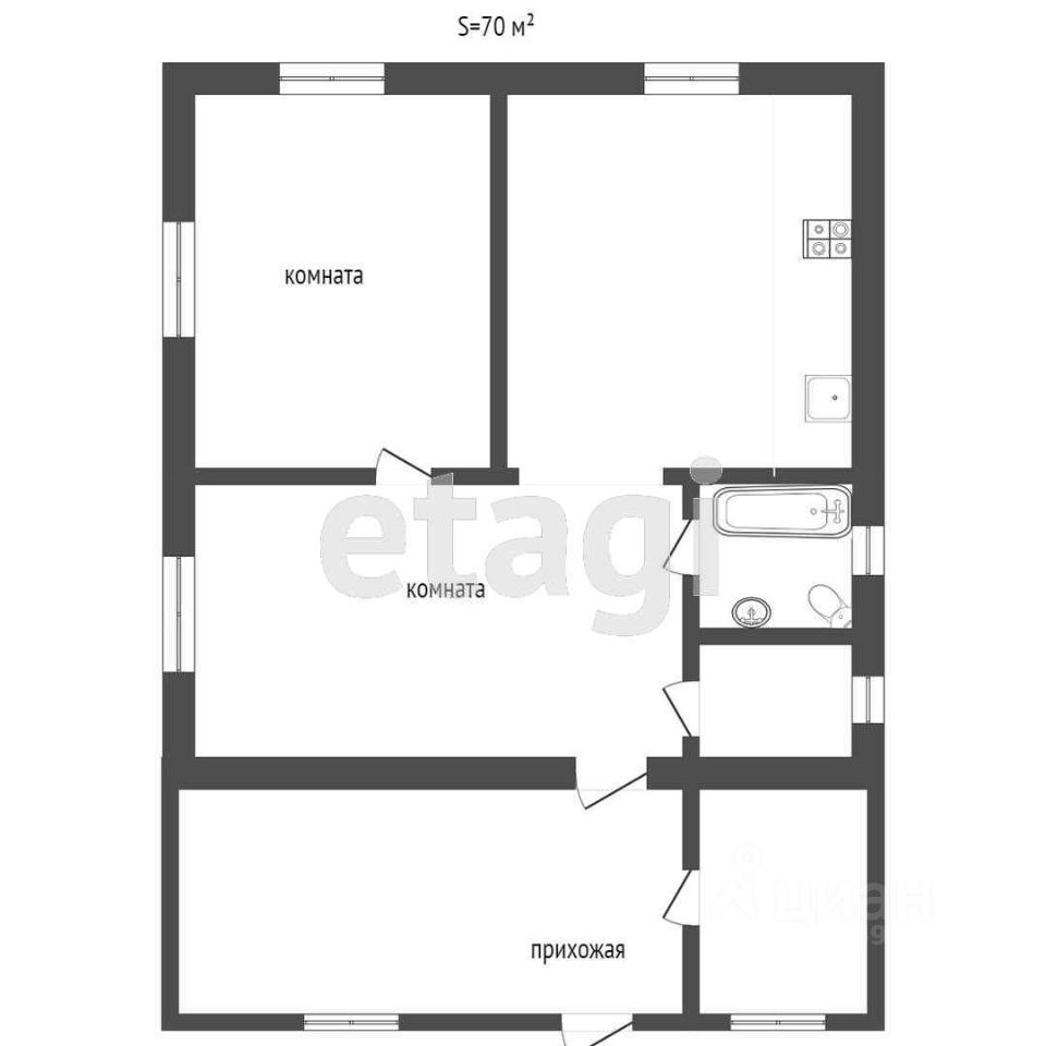 Дом, 70 м², 6.2 соток