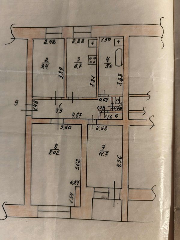 3-комн., 64 м², 3/3 этаж