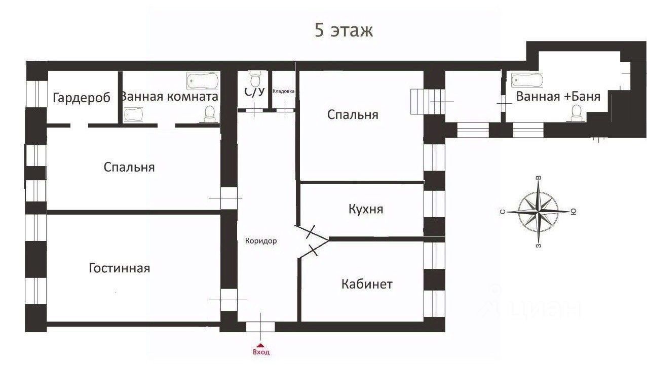 ПСН, 181 м², 5/5 этаж