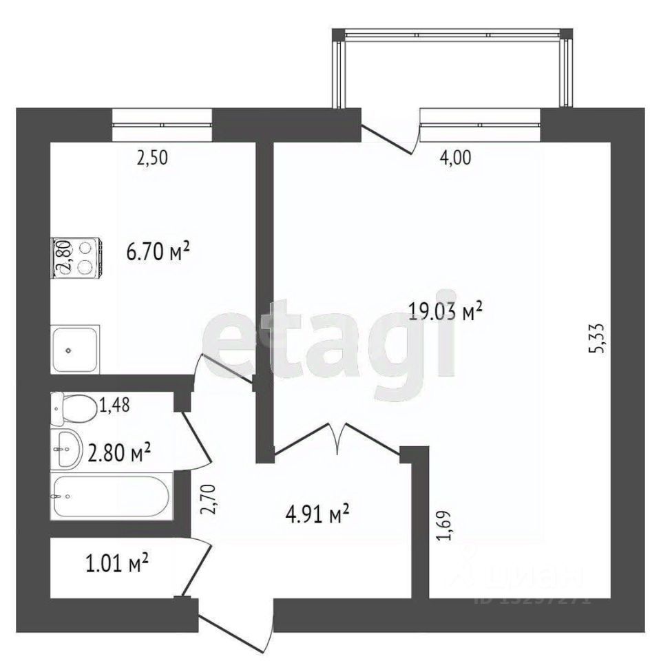 2-комн., 49.6 м², 3/9 этаж