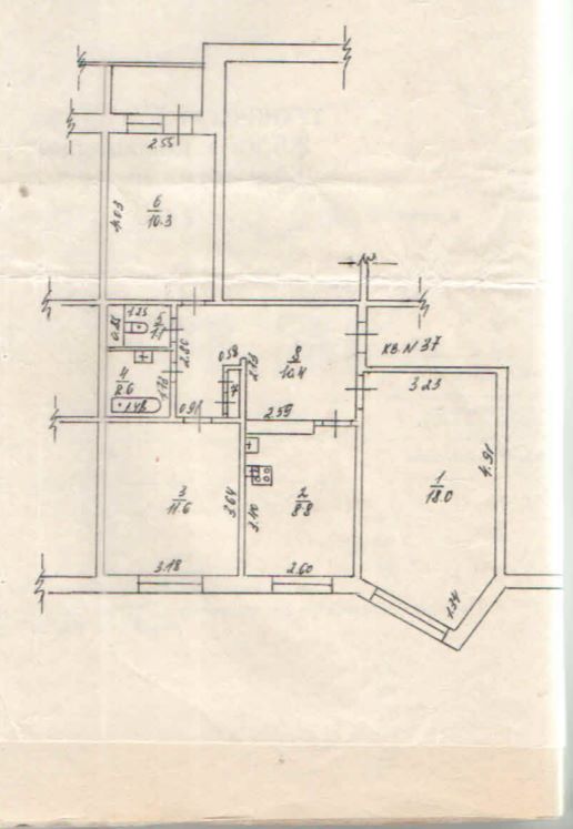 3-комн., 63.6 м², 5/5 этаж