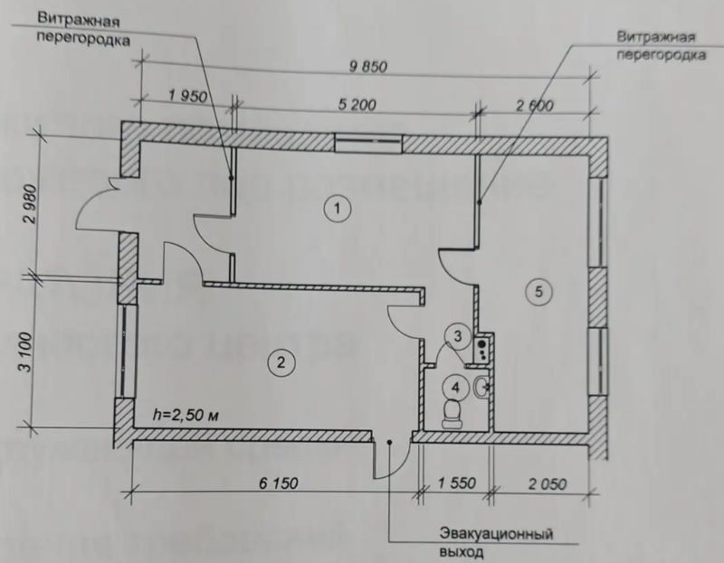 Студия, 57 м2, 1/5 этаж