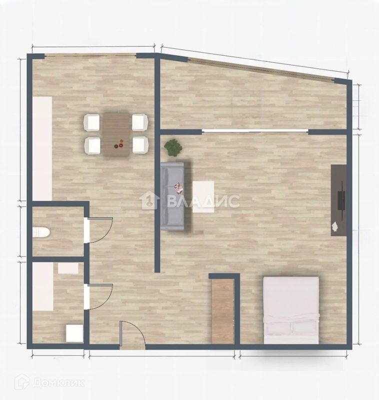1-комн., 44 м², 1/17 этаж