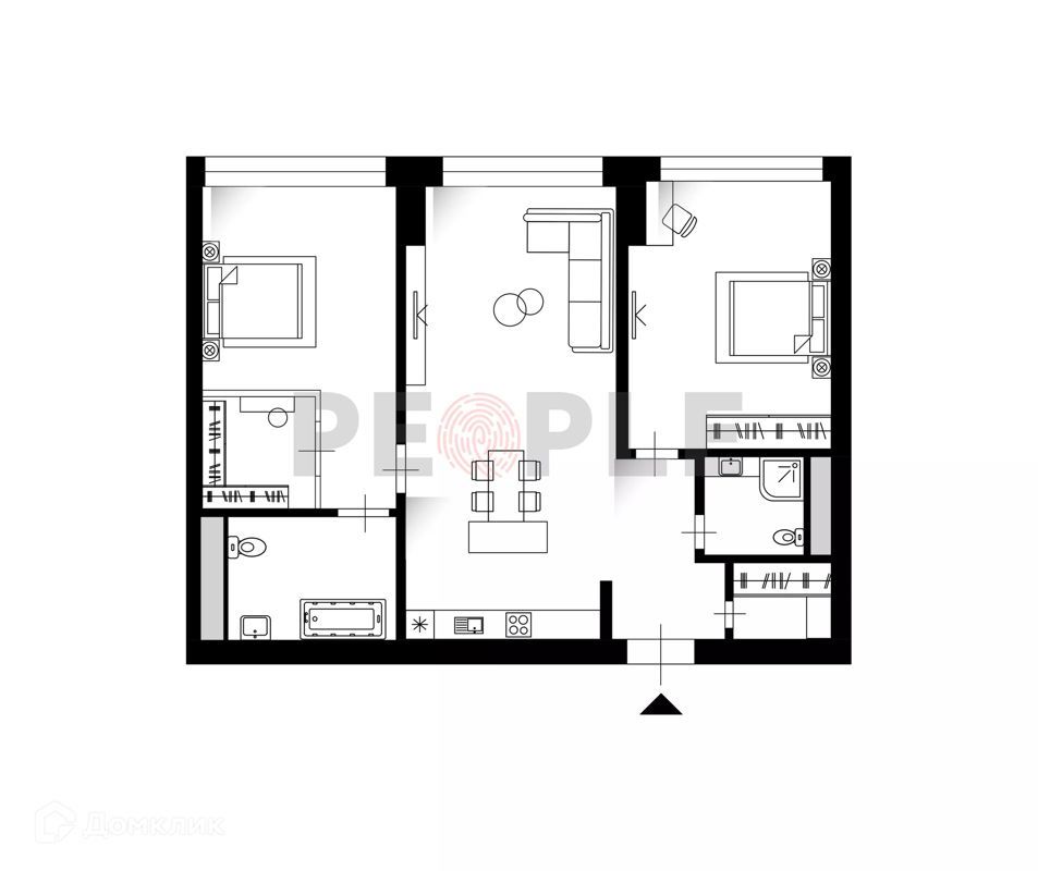 3-комн., 78.2 м², 42/52 этаж