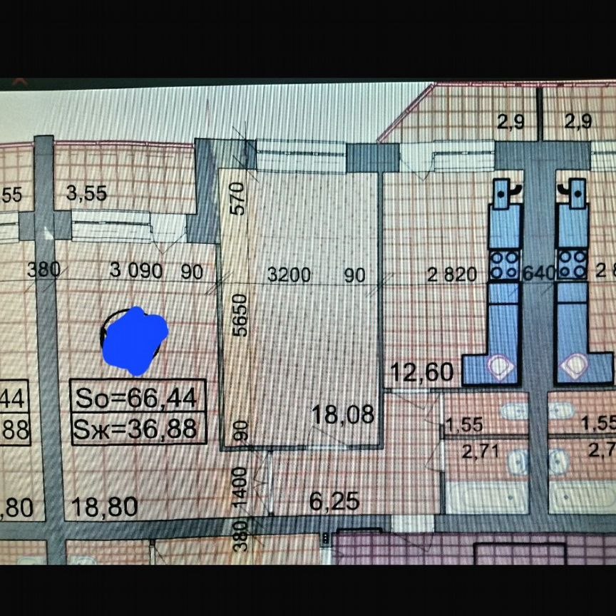 2-комн., 65 м², 5/5 этаж