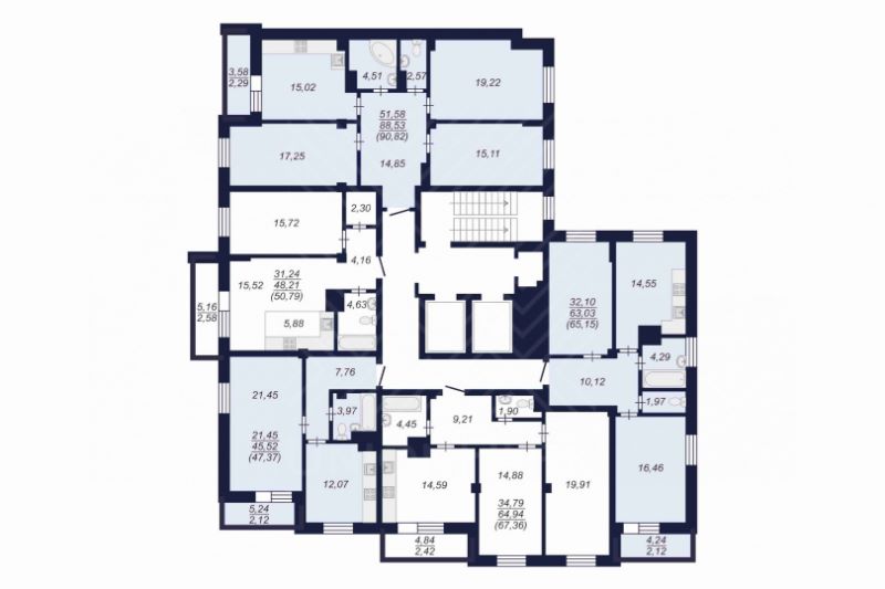 2-комн. квартира, 67.4 м2, 5/14 этаж