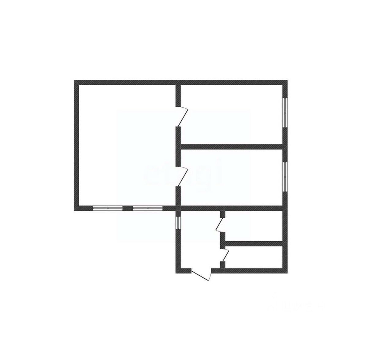 2-комн., 35.2 м², 1/1 этаж