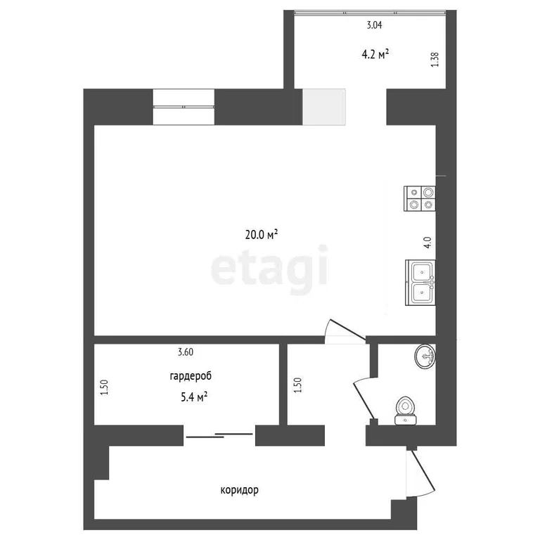 3-комн., 76 м², 4/9 этаж
