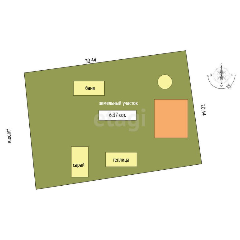 Дом, 30 м², 6.37 соток