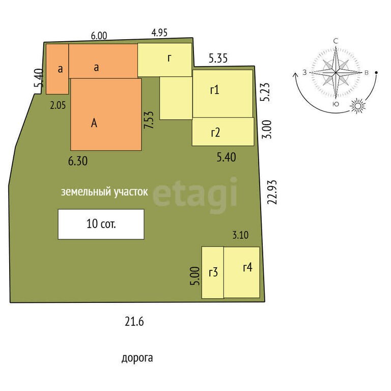 Дом, 34.9 м², 10 соток