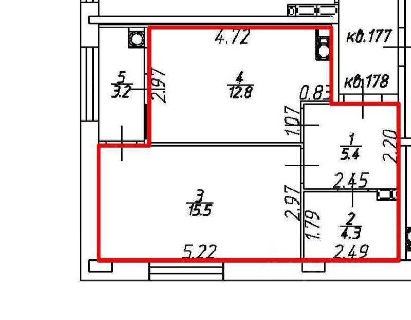 1-комн., 41.2 м², 8/18 этаж