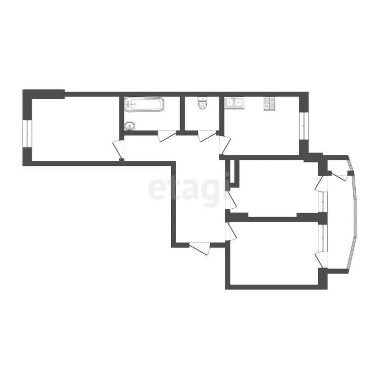 3-комн. квартира, 107.2 м², 9/22 этаж