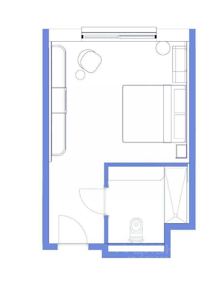 Студия, 30 м2, 4/9 этаж