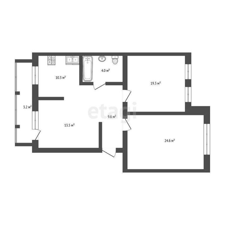 3-комн., 83.4 м², 1/5 этаж