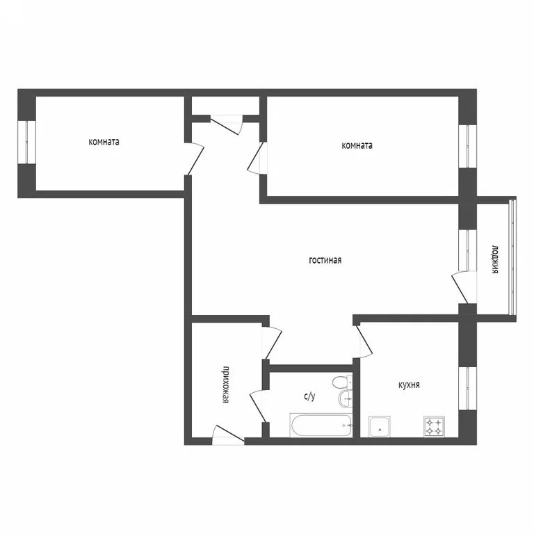 3-комн., 58.3 м², 5/5 этаж