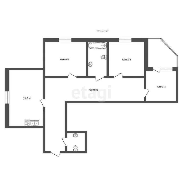 3-комн., 108.7 м², 6/14 этаж
