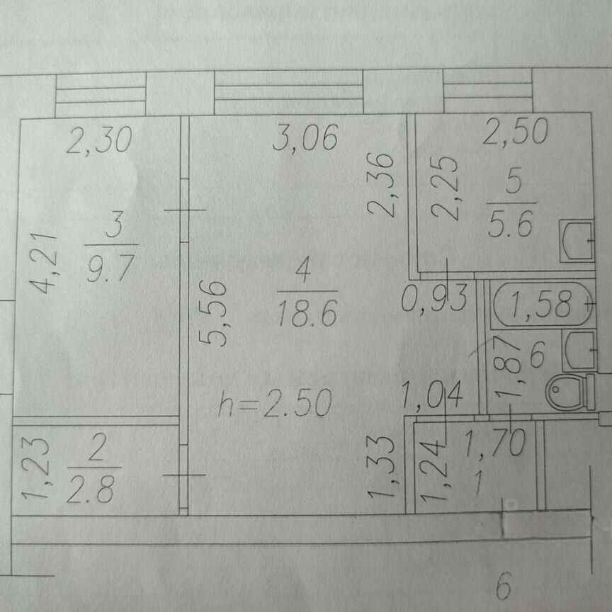 2-комн., 41.6 м², 2/4 этаж