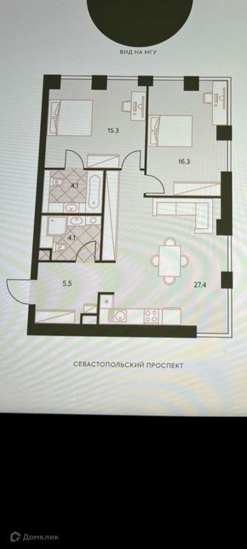 2-комн., 73 м², 21/42 этаж