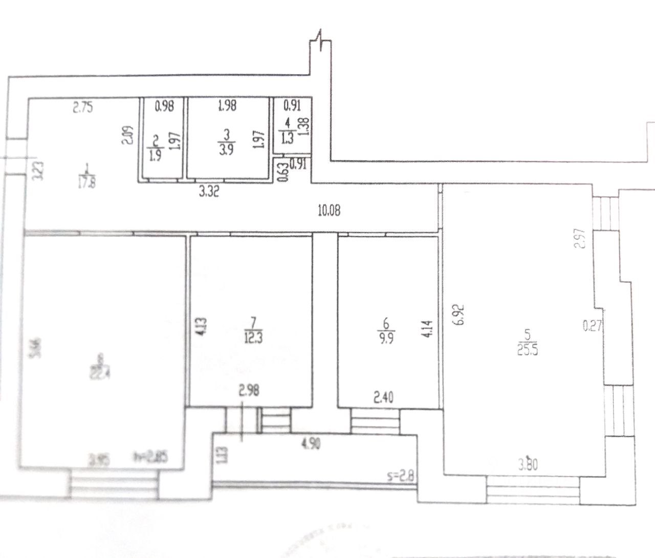 3-комн., 100 м², 1/12 этаж