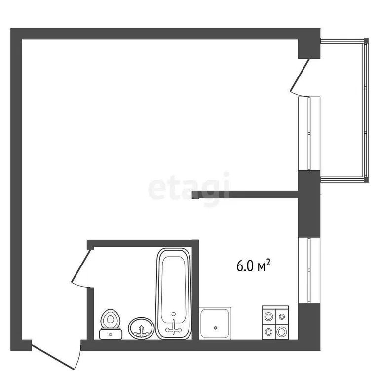 1-комн., 24 м², 5/5 этаж