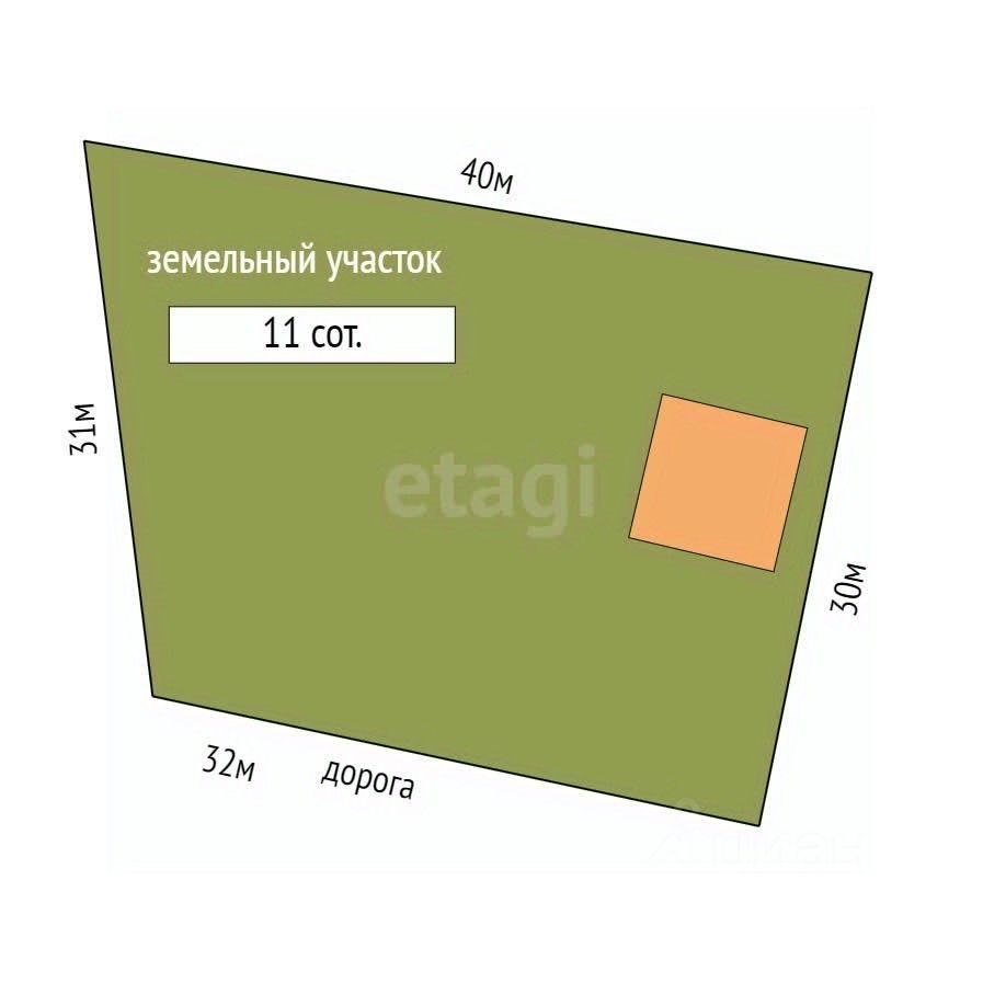 Дом, 50.7 м², 11 соток