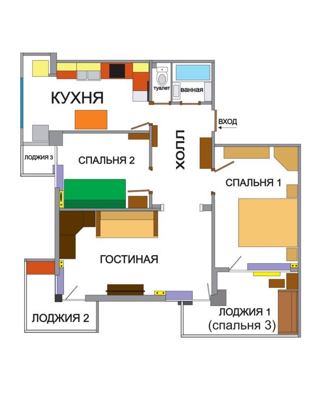 3-комн., 64.7 м², 9/14 этаж