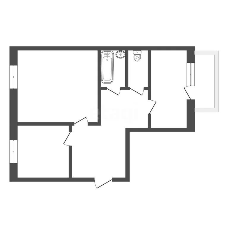 2-комн., 49 м², 1/5 этаж