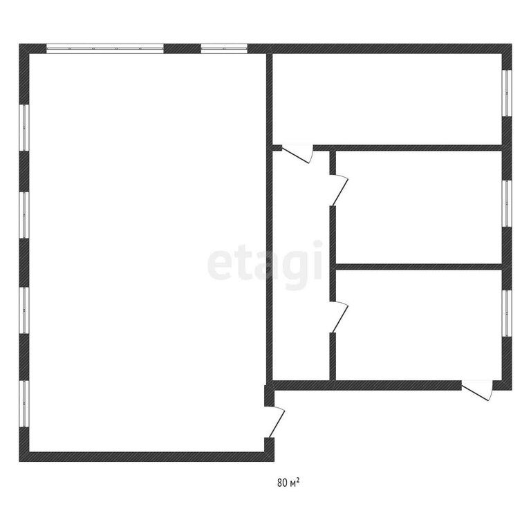 Офис, 80 м², 1/5 этаж
