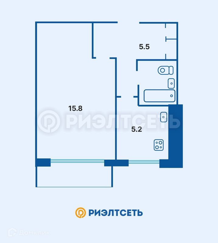 1-комн., 30 м², 3/9 этаж
