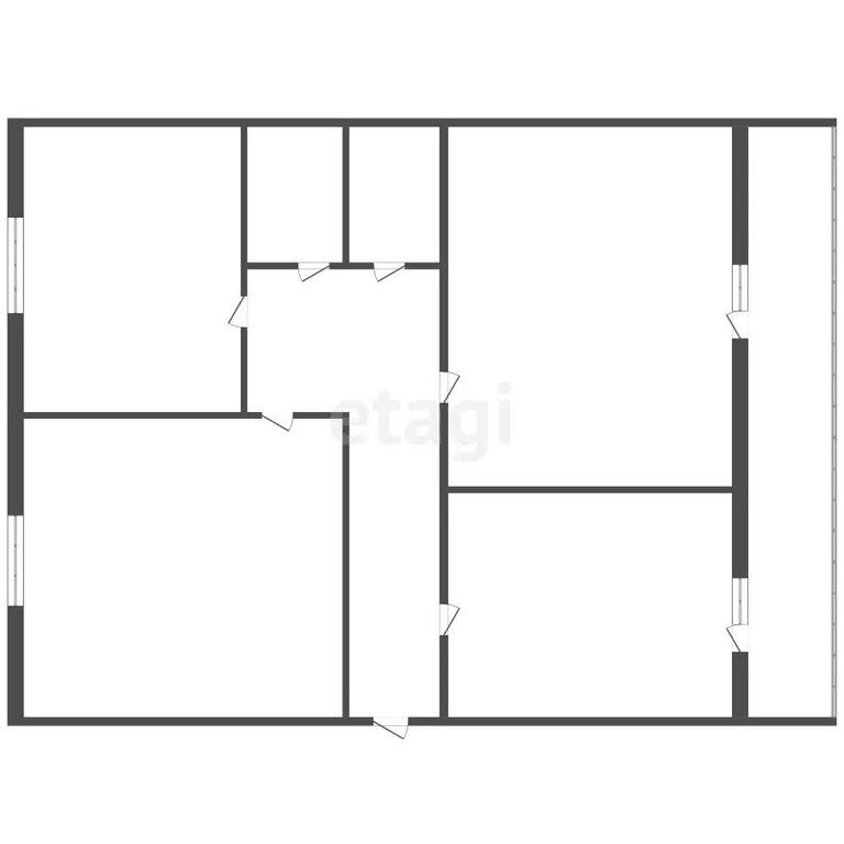 3-комн., 58 м², 1/3 этаж