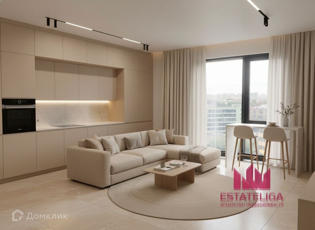 Студия, 26.6 м², 9/29 этаж