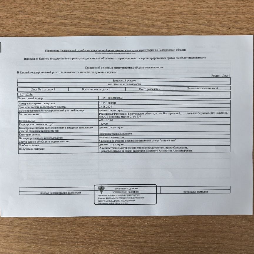 Продается участок, 6 соток