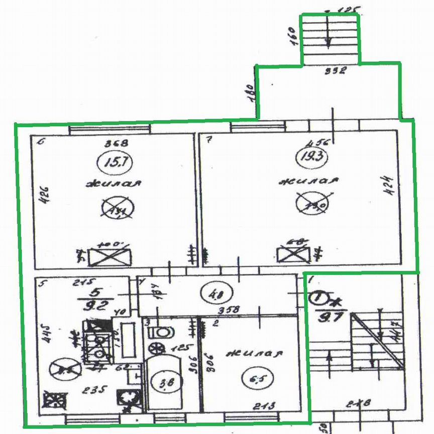 3-комн., 59.3 м², 1/3 этаж