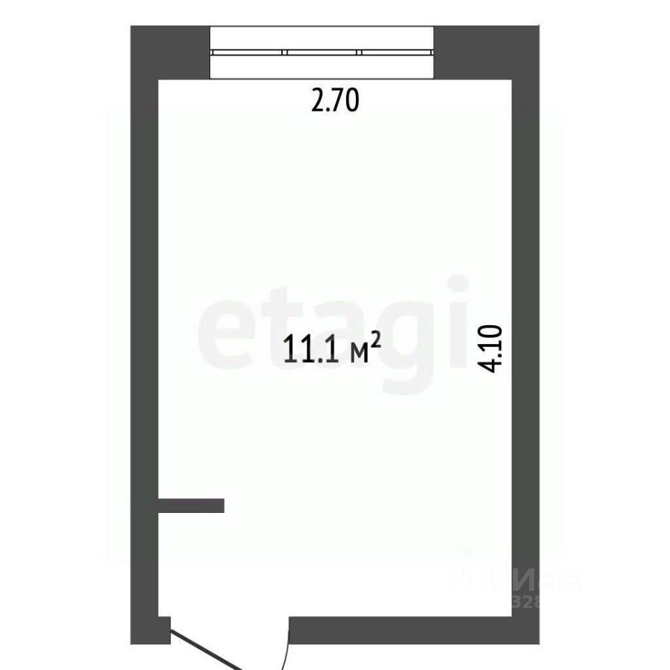 11.1 м², 4/5 этаж, 1-комн.