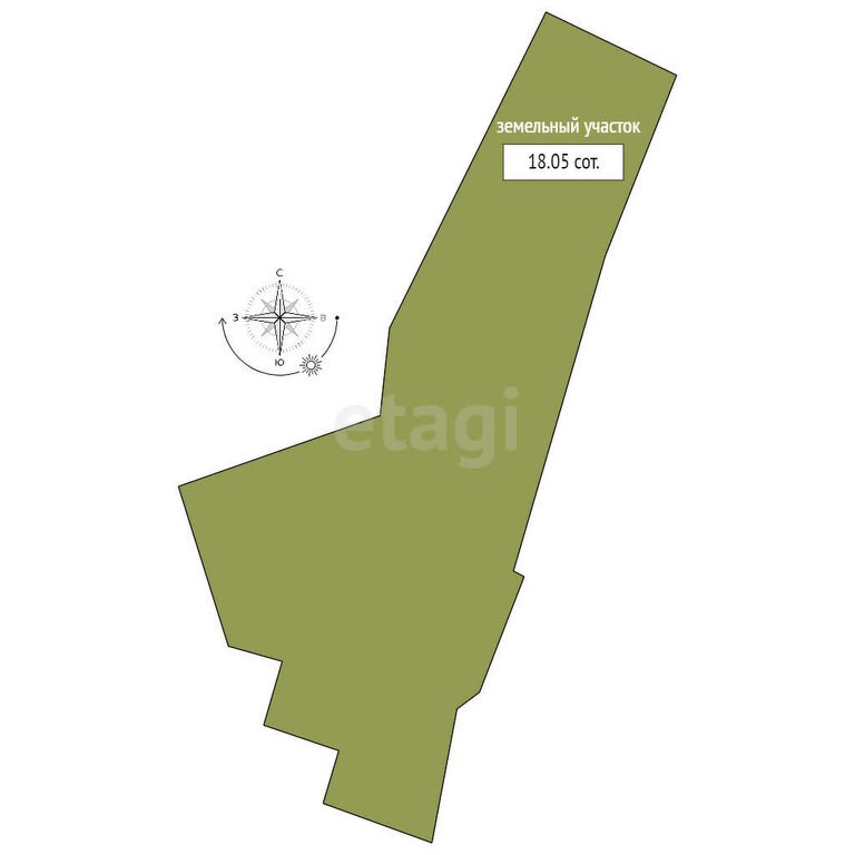 1-этажный дом, 60 м², 18.1 соток