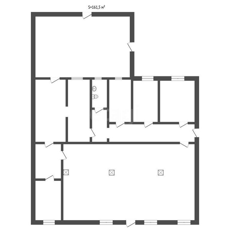 Торговое помещение, 161.5 м², 1/2 этаж