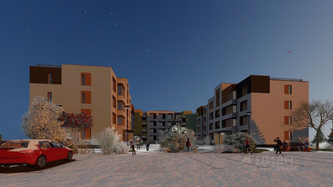 2-комн., Квартира в новостройке, 62.63 м², 2/4 этаж
