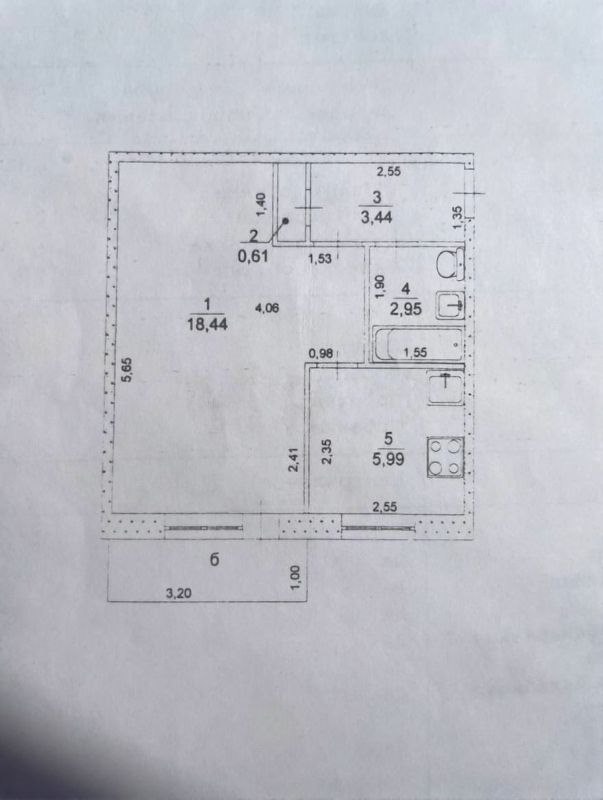 1-комн., 31.43 м², 3/5 этаж
