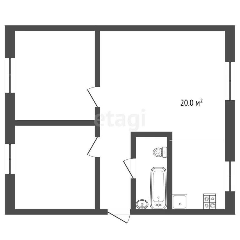 3-комн., 59.4 м², 1/5 этаж